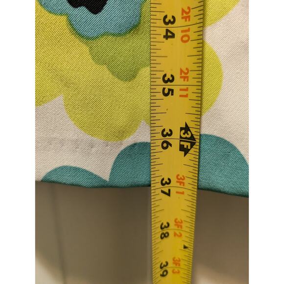 AGB 60s Style Cap Sleeve White Teal Floral Shift Dress Spring Summer Size 8 - Picture 7 of 8